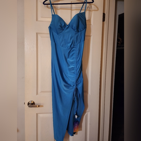 SHEIN Dresses & Skirts - SHEIN Strappy Party Dress w/Slit NWT L